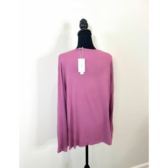 Vince Tunic Top in Purple Size XXXL Knit Pullover Long Sleeve Boat Neck - Picture 2 of 3